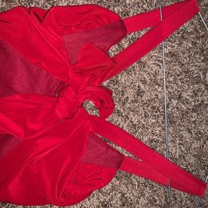 Sexy red bodysuit